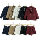 TTC ASHLEIGH Girls Premium Tweed Style Jacket And Shorts Set