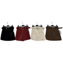 TTC ISLA Girls Faux Leather Leopard Skorts With Belt