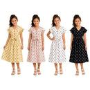 TTC 70685 Girls Polka Dot Frill Sleeve Dress