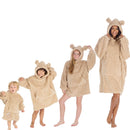 TTC TEDDY Infant, Girls And Ladies Matching Teddy Oversized Hooded Blanket Snoodie