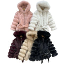 TTC JESSICA Girls Faux Fur Coat Jacket With Belt