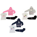 Girls 3 Piece Tracksuit Sports JL-8115