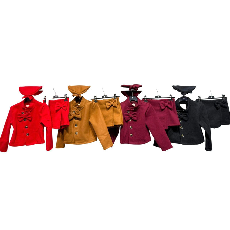 TTC FLORENCE Girls Bow Detail Jacket And Skorts Set With Hat