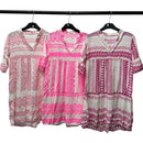 Girls Aztec Print Smock Dress