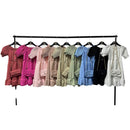 Girls Plain Button Up Dress With Matching Bag