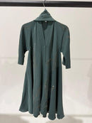 TTC NABILA Girls Closed Button Up Abaya With Diamante Detailing