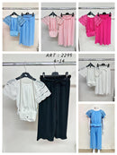 Girls Top And Trousers Co-Ord With Matching Bag 2295