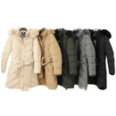 Ladies Long Padded Coat Faux Fur Fleece Lined AL107