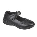 Girls Black School Shoes Blossom