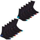 TTC 12 PACK Mens Ankle Heel And Toe Socks 6-11