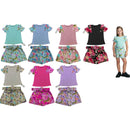 TTC LYLA Girls Ribbed Top And Floral Shorts Set