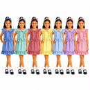 TTC 249 Girls Gingham School Dress With Ruffles And Bows