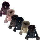 TTC V609 Girls Coat Faux Fur Detailing Jacket Fleece Lined