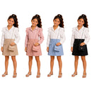 TTC 9025 Girls Net Detail Shoulder Dress