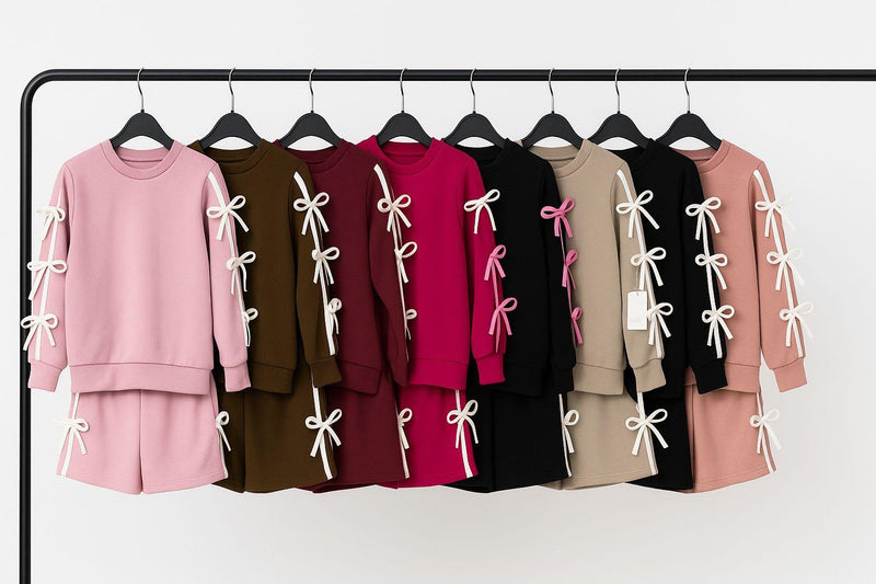 TTC ZARA Girls Bow Detail Top And Trouser Set Tracksuit Co-Ord