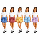 TTC 109 Girls Bow Detail Gingham School Skorts