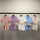 TTC 9079 Girls Glitter Stripe Shirt Dress With Belt