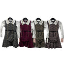 Girls Long Sleeve Swirl Print Dress With Matching Bag 8293