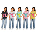 TTC 70670 Girls Striped Baseball Style Oversize T-Shirt