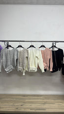 Girls Knitted Jumper With Matching Bag 6019