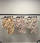 TTC 70745 Girls Floral Print Shoulder Buckle 2 Piece Set