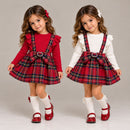 TTC 9966 Baby Girls Tartan Bow Pinafore Dress