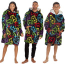 Kids And Adults Gamer Oversized Hoodie Blanket