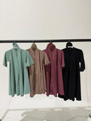 TTC AYAH Girls Diamante Detail Button Up Umbrella Style Abaya