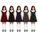 TTC 291 Girls Bow Detail Pinafore Dress And Shirt 2 Piece Set