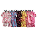 TTC FAITH Girls Bow And Cherry Print Satin Pyjamas