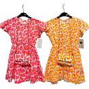 TTC RONNIE Girls Cheesecloth Leopard Print Dress With Bag