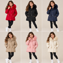 TTC M195 Girls Winter Padded Coat With Fur And Fleece Lining