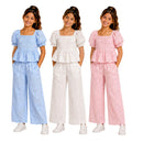TTC 9561 Girls Broderie Anglaise Floral Daisy Print 2 Piece Set