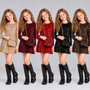 TTC 840 Girls Sequin Velvet Dress & Bag Set