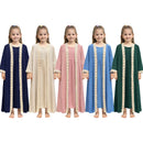 TTC MARIAM Girls 2 Piece Open Abaya With Inner Slip Dress