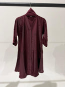 TTC MISBAH Girls Closed Button Up Abaya With Diamante Detailing