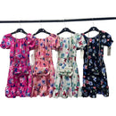 Girls Butterfly Flower Print Dress With Matching Bag