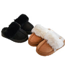 Girls Faux Fur Chunky Slippers 2017