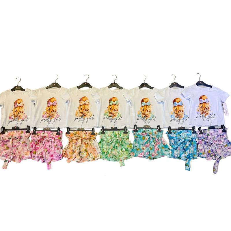 TTC ALYSSA T-Shirt And Flower Print Shorts Set