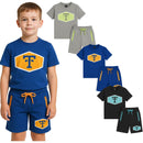 TTC SILVER Top Tier Boys T-Shirt And Short Set With Embossed Detailing