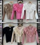 TTC GEORGIA Lace And Frill Detail Jumper