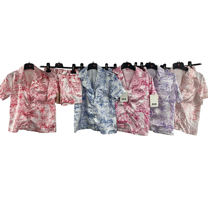 TTC HARLEY Girls Jungle Print Satin Pyjamas