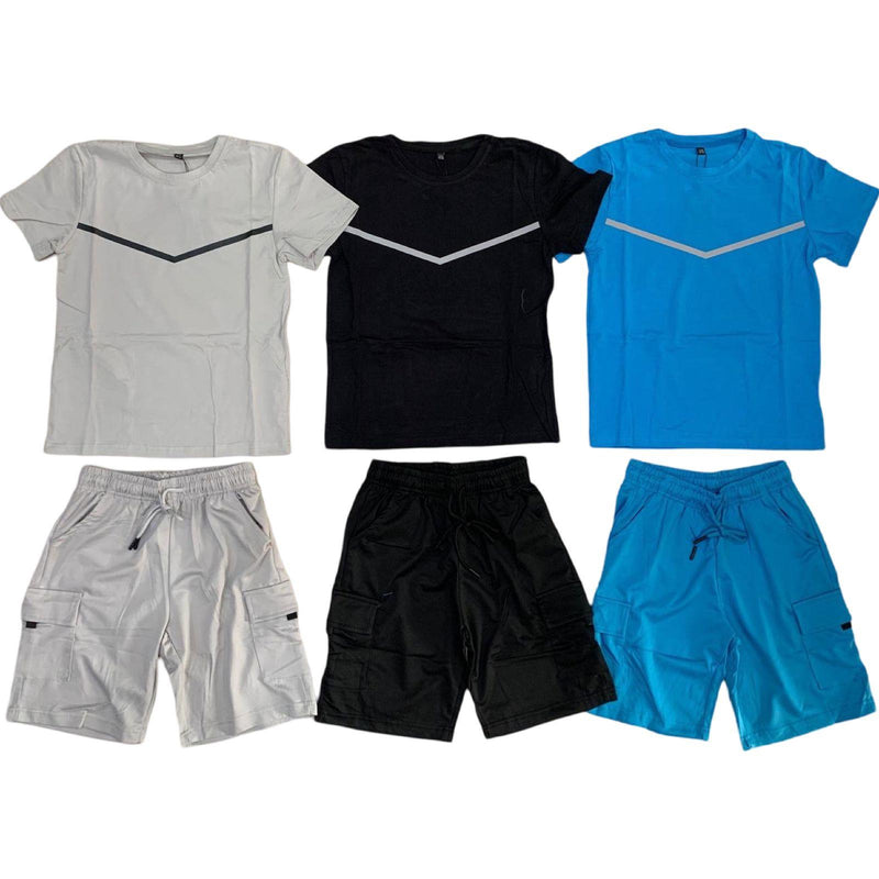 TTC JACK Boys T-Shirt And Shorts Set With Cargo Pockets