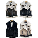 TTC LILY-MAY Girls Bike Style Gilet Jacket Faux Fur