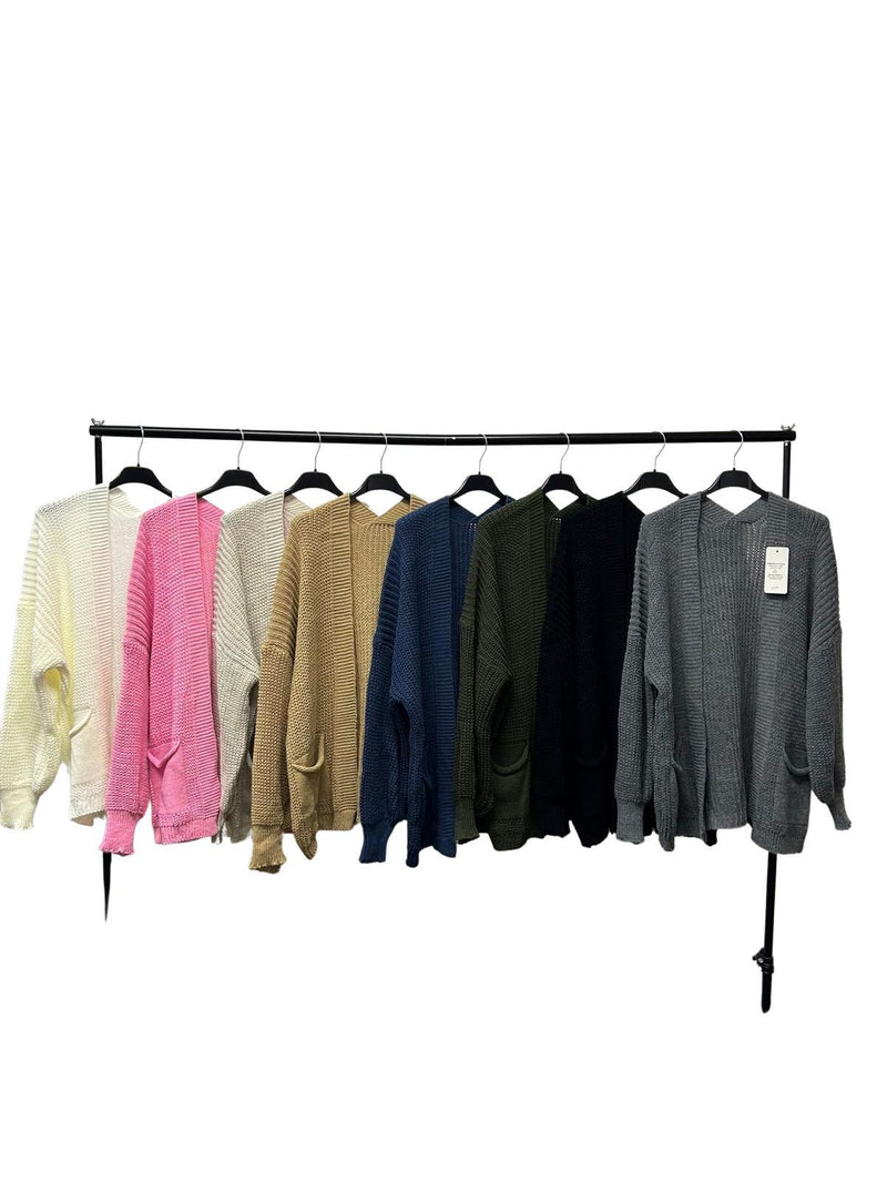 Ladies Short Soft Knit Cardigan