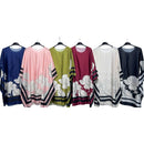 TTC ALEENA Girls Satin Floral Print Butterfly Abaya