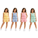 TTC 5679 Girls Double Bow Top And Shorts 2 Piece Set
