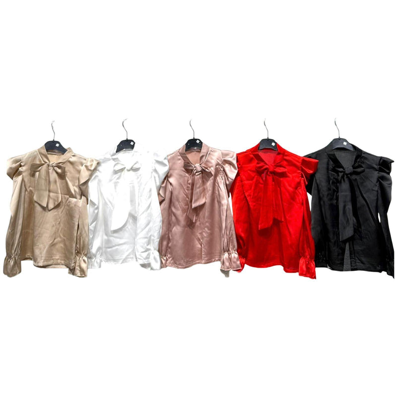 TTC SAIKA Girls Bow Detail Satin Top