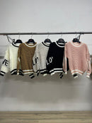 Girls Love Stripe Detail Jumper 6021