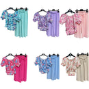 Girls Flower Print Co-Ord With Matching Bag 2063